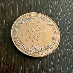 Cardano Crypto Currency 1 Ounce Copper Round Coin  ADA